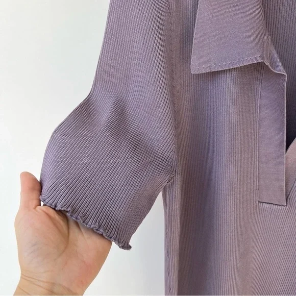 Good American Ribbed Polo top in Dusty Violet - Picture 9 of 10